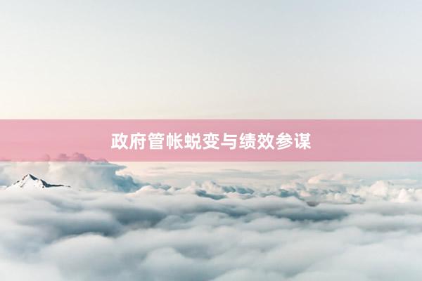 政府管帐蜕变与绩效参谋